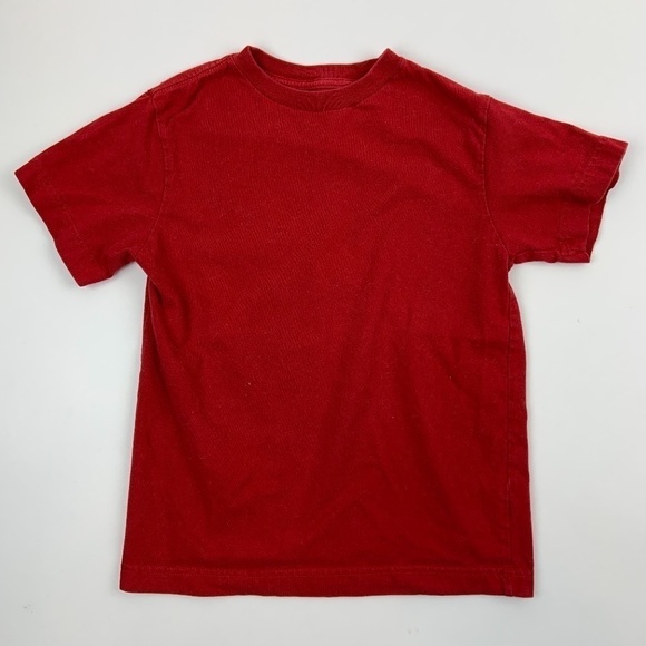 Old Navy T Shirt Kids Small Crew Neck Short Sleeve Solid Red - Picture 1 of 6